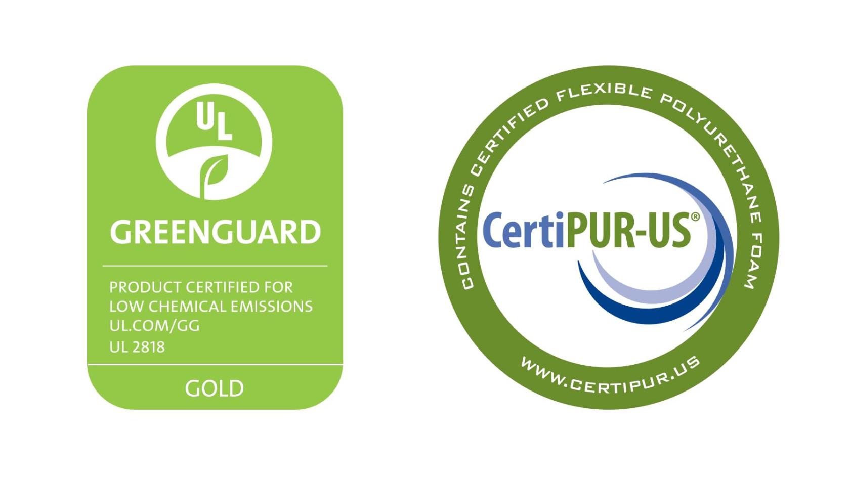 Greenguard GOLD and CertiPUR-US