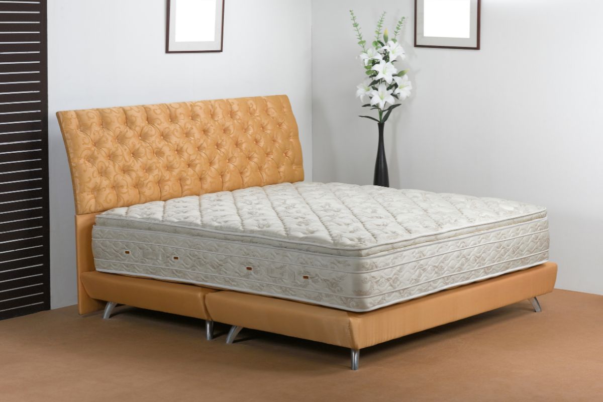 Low-profile king size bed height with thinner mattress and modern platform base