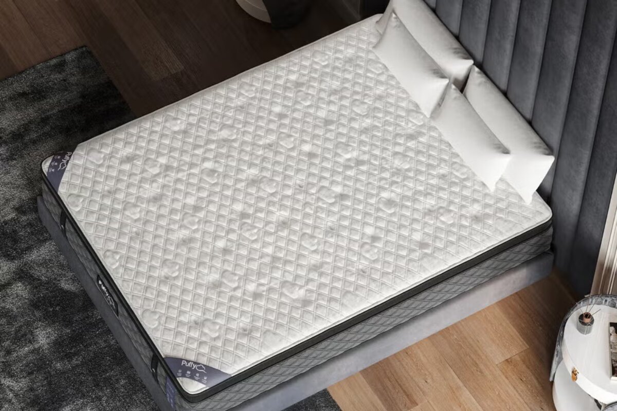 Top view of the Puffy Lux mattress.