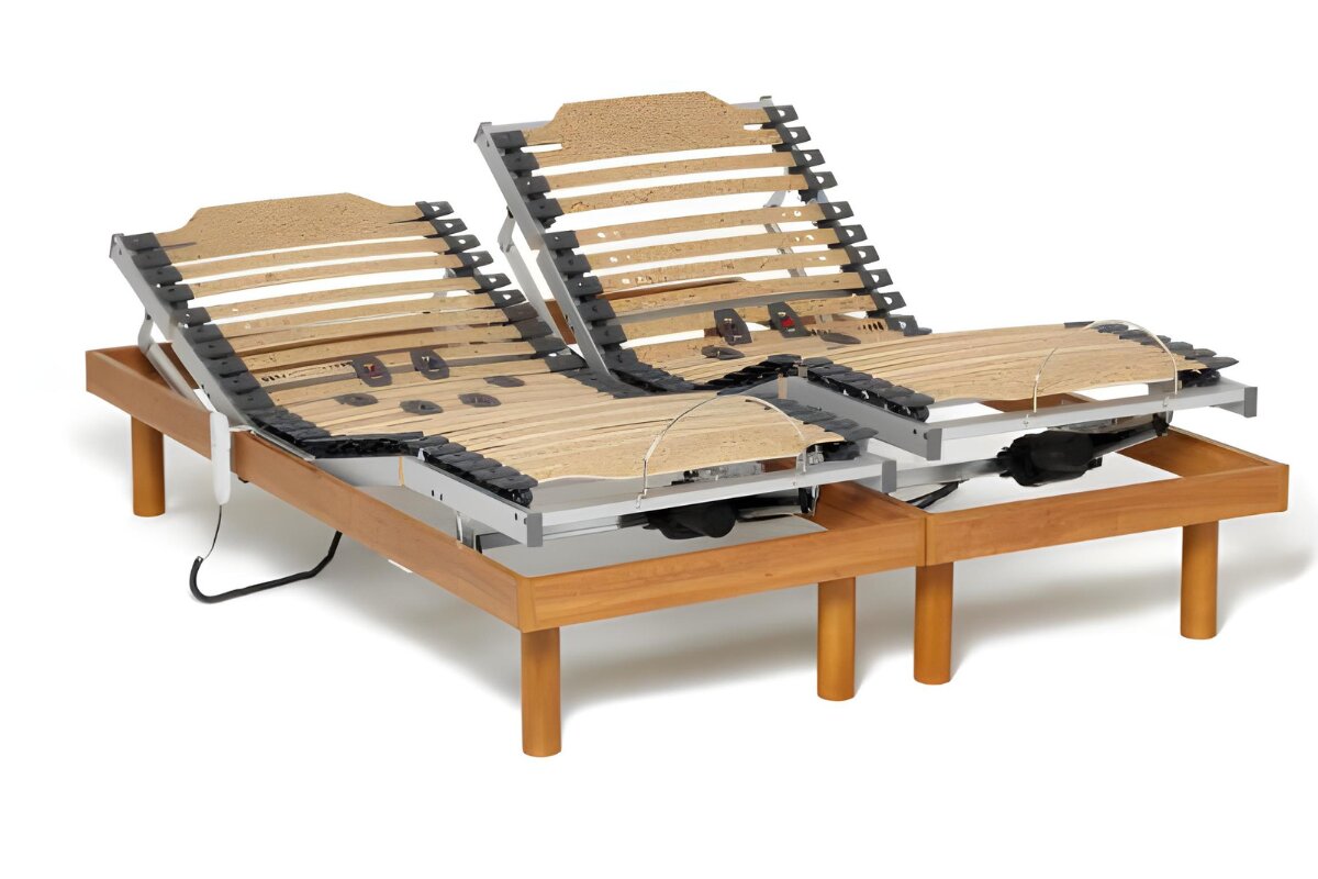 split king adjustable bed base with dual motors and independent head and foot elevation