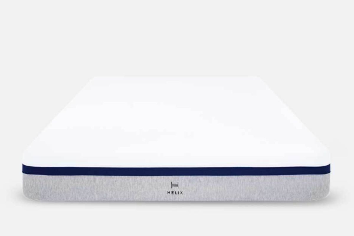 Helix Midnight mattress surface close-up demonstrating breathable, safe fabric materials