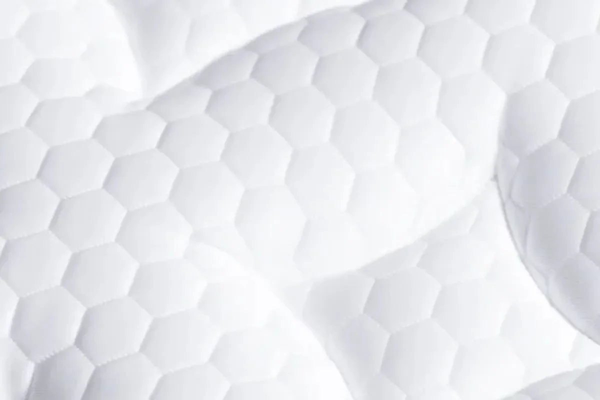 Close-up of Helix mattress surface highlighting condition and care to avoid warranty issues