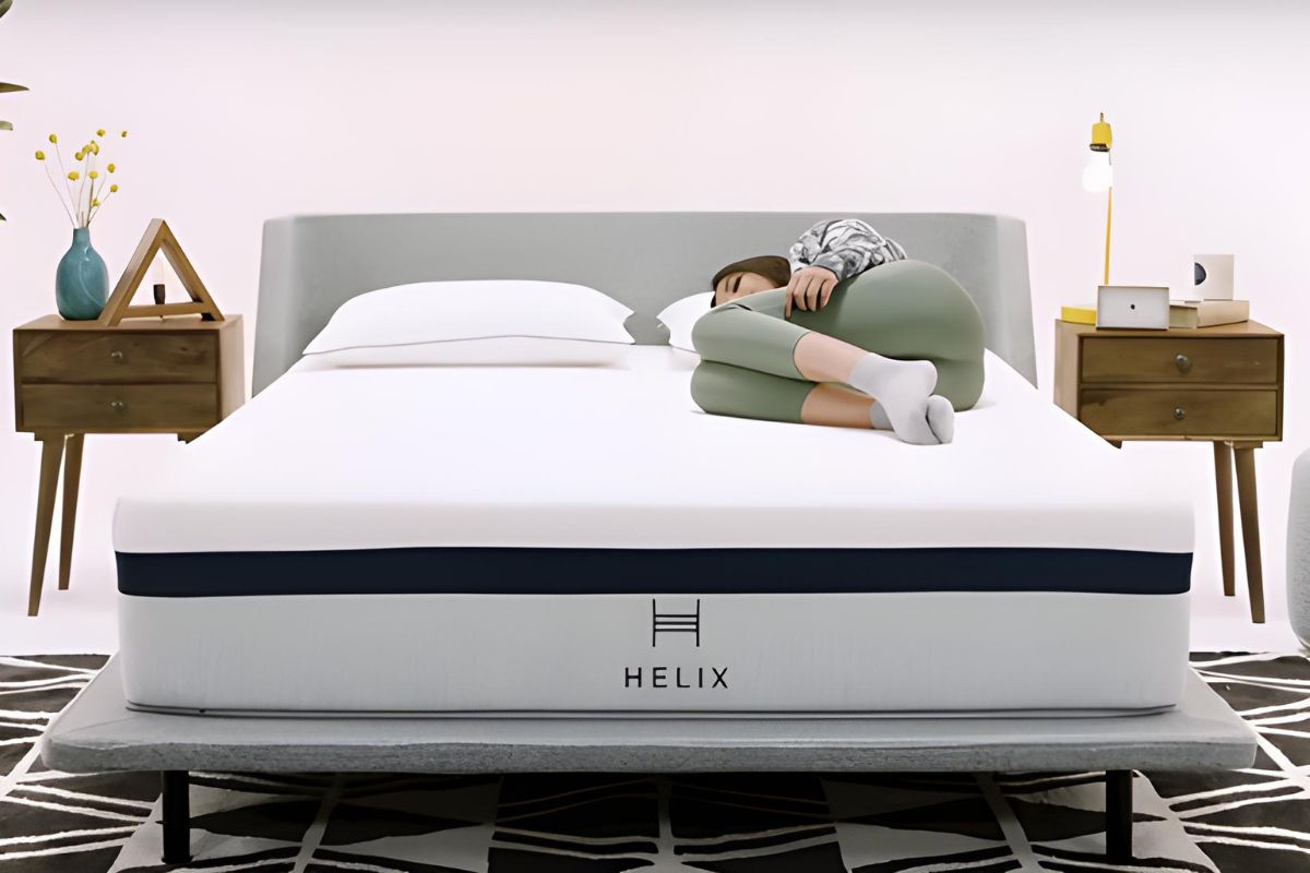 Helix Midnight mattress on bed frame showing proper setup to maintain warranty coverage