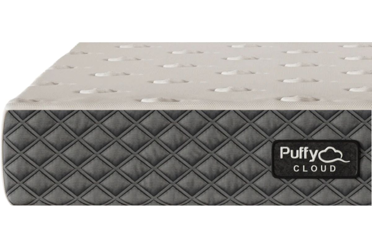 Puffy Cloud Mattress with CertiPUR-US certification badge highlighting safe, low-emission foam materials