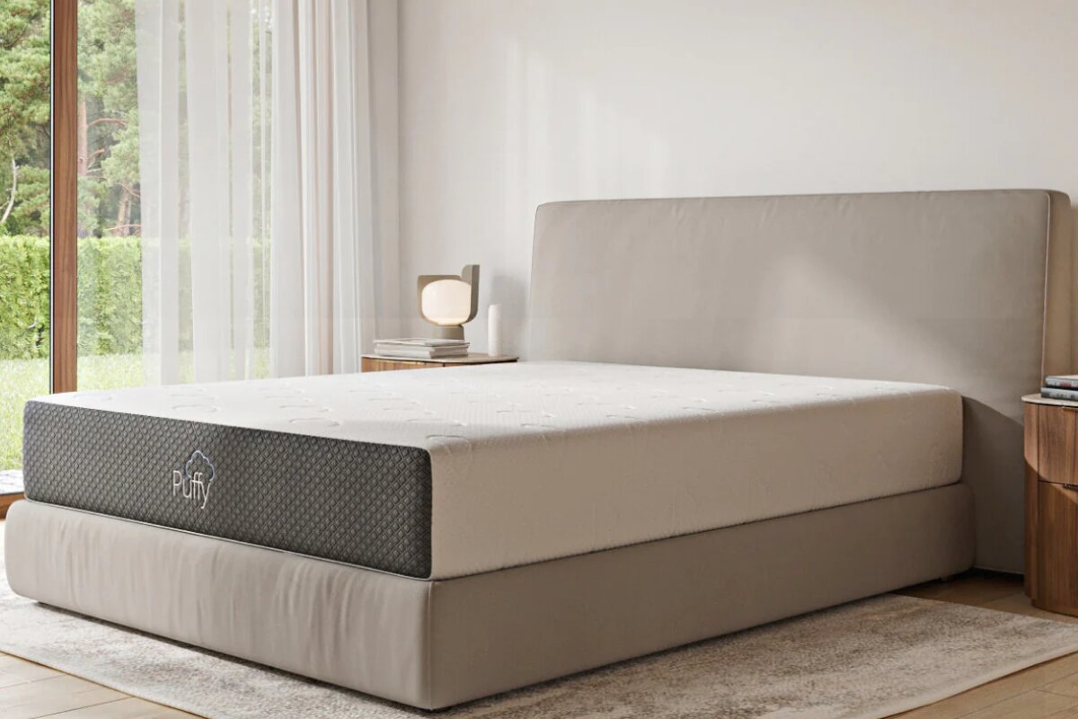 The Puffy Cloud mattress in a bedroom.
