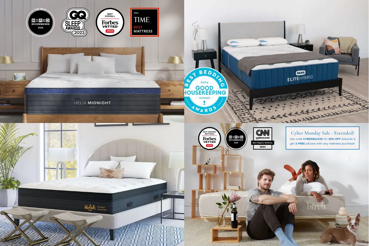 How Much Is a Full Size Mattress? Comparison of popular mattress brands and models illustrating price range for full size mattresses