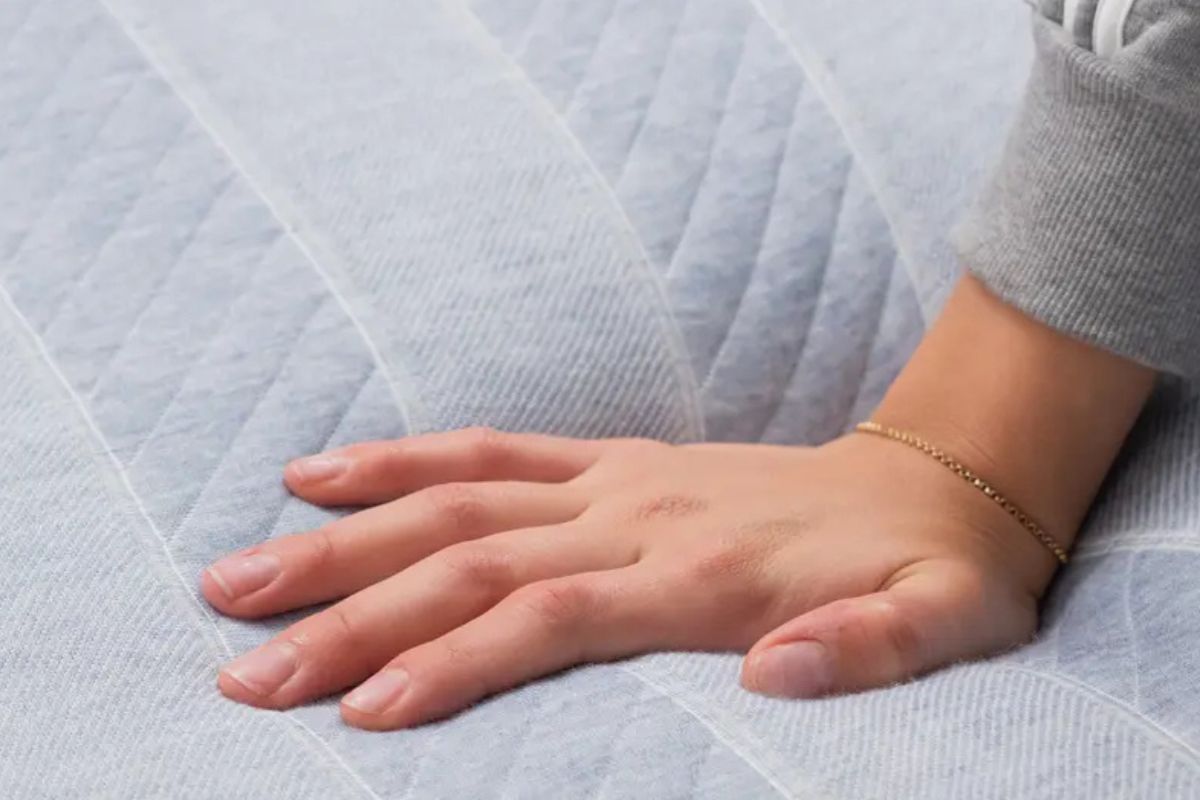 Close-up of Leesa Studio mattress surface highlighting feel and materials experienced during the trial period