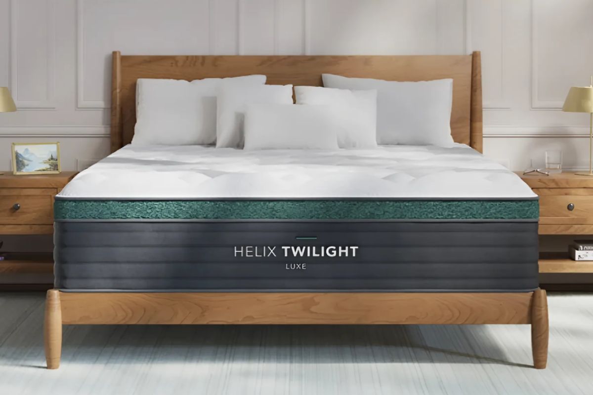 Helix Twilight Luxe mattress on bed frame demonstrating correct setup to avoid voiding warranty