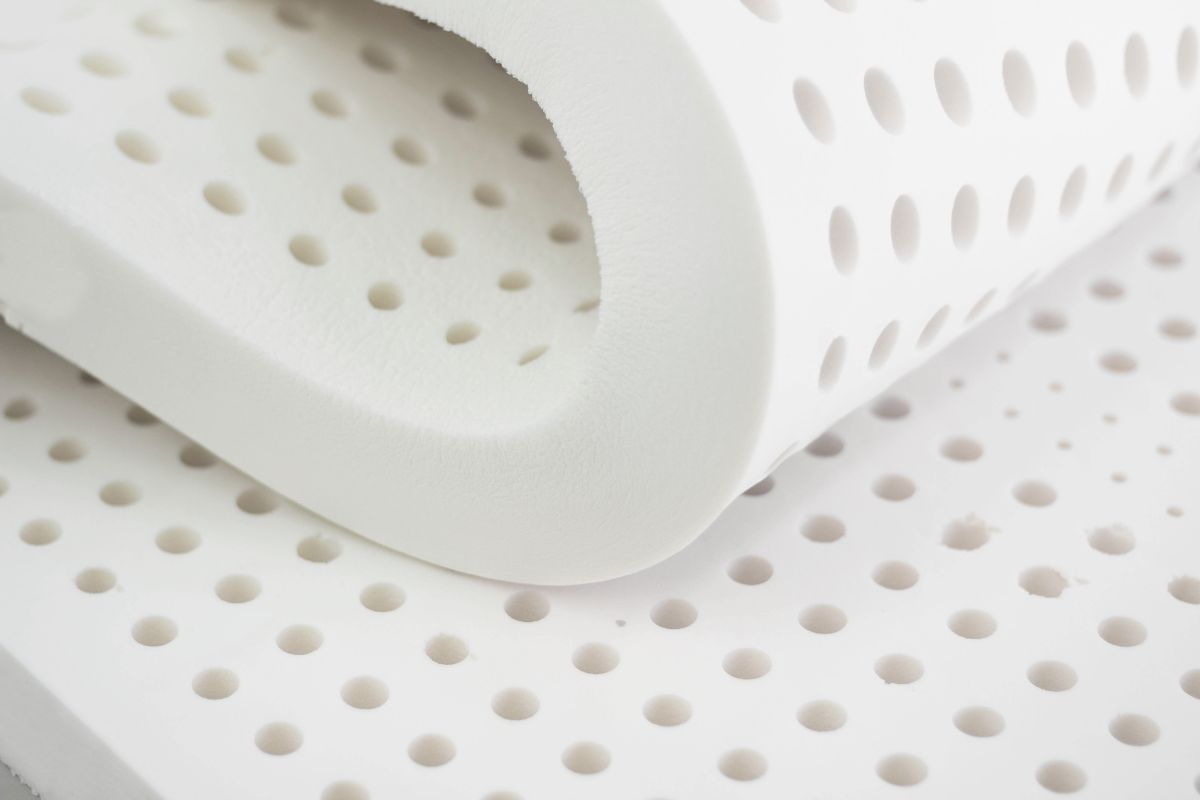 How Much Is a Twin Mattress? Close-up of latex foam used in twin mattresses highlighting material quality and cost factors