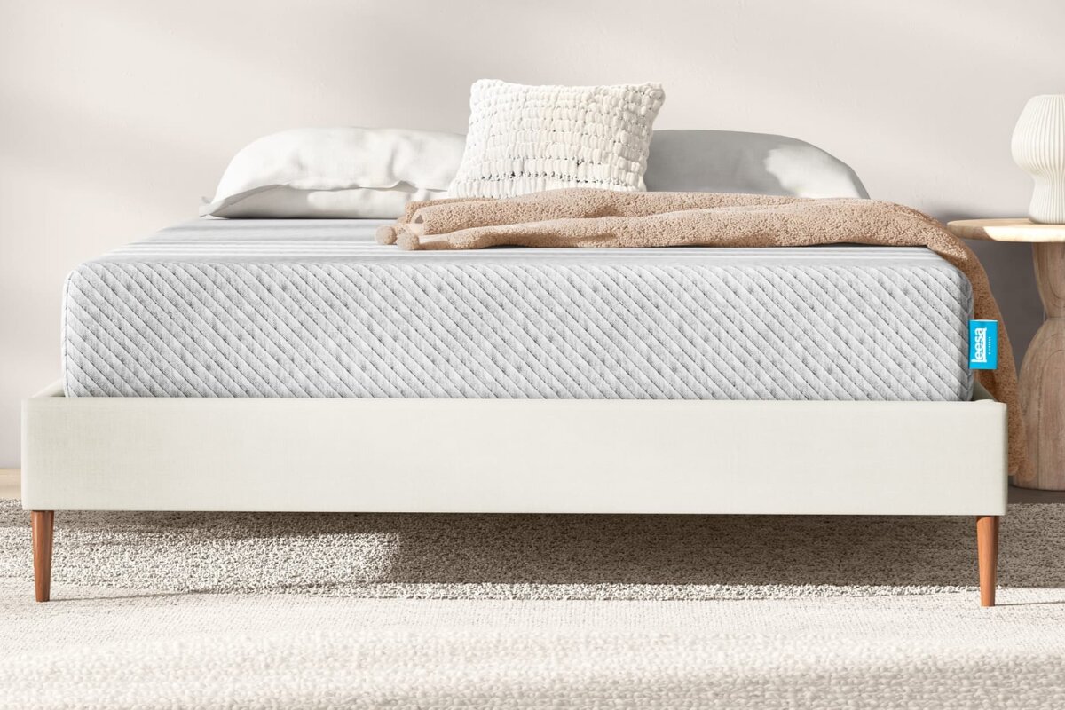 The Leesa Original Mattress on a bedframe.