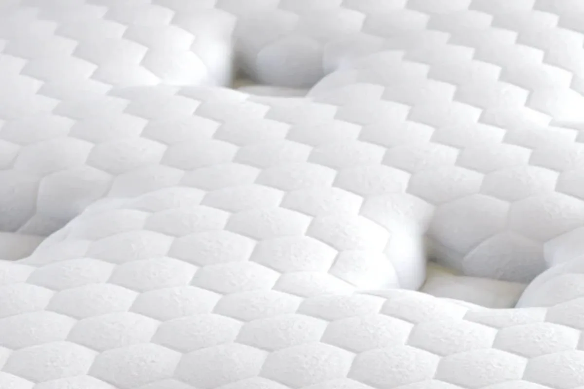 A closup of the glaciotex cooling pillow top.