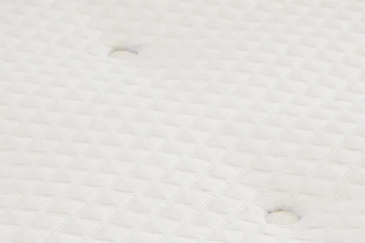A closup of the breathable knit cover.