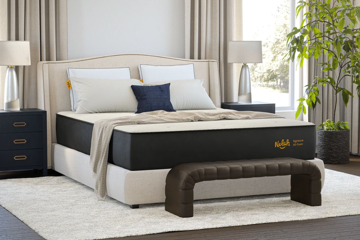 The Nolah Signature 12 in a bedroom.