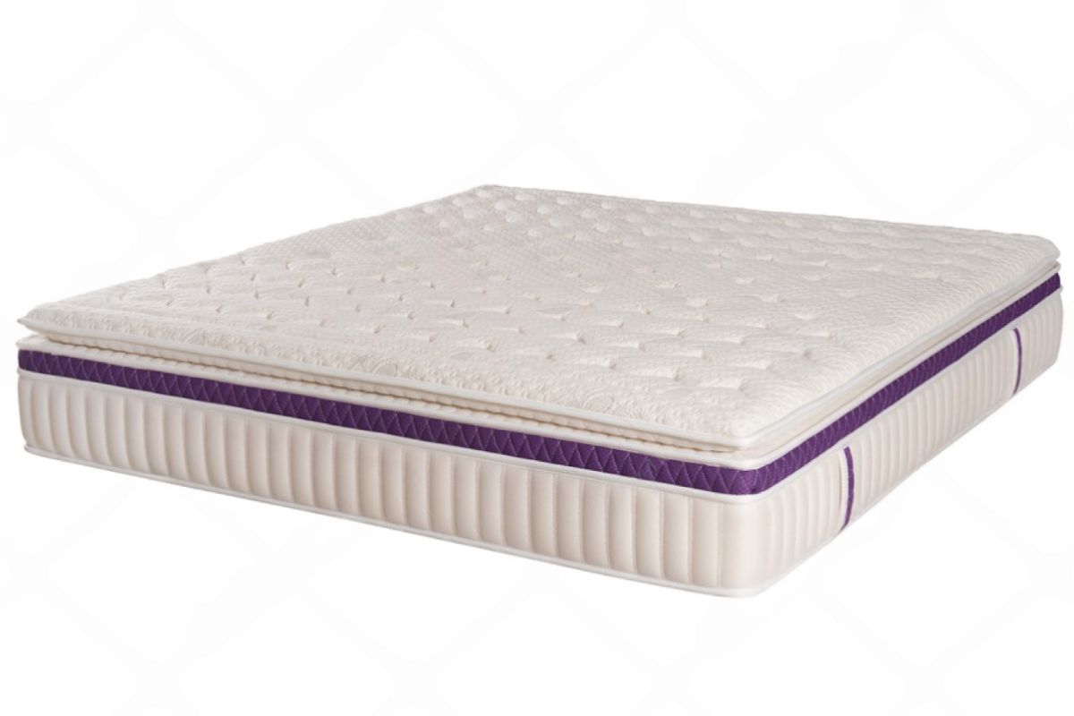Woman lying comfortably on a plush mattress illustrating full-body contouring support and soft sleep comfort