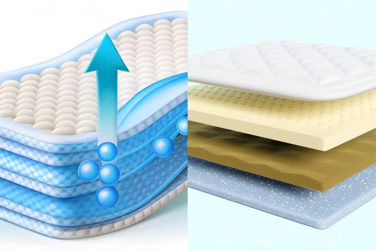 Plush or Medium Mattress: Key Differences Explained Mattress layer comparison graphic showing the construction differences between plush and medium mattresses