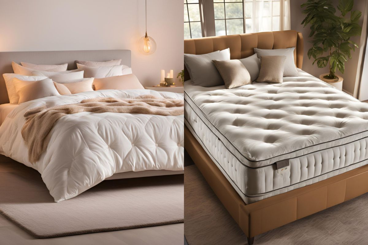 Plush vs ultra plush mattress comparison showing differences in cushioning depth, softness, and pillow-top comfort levels