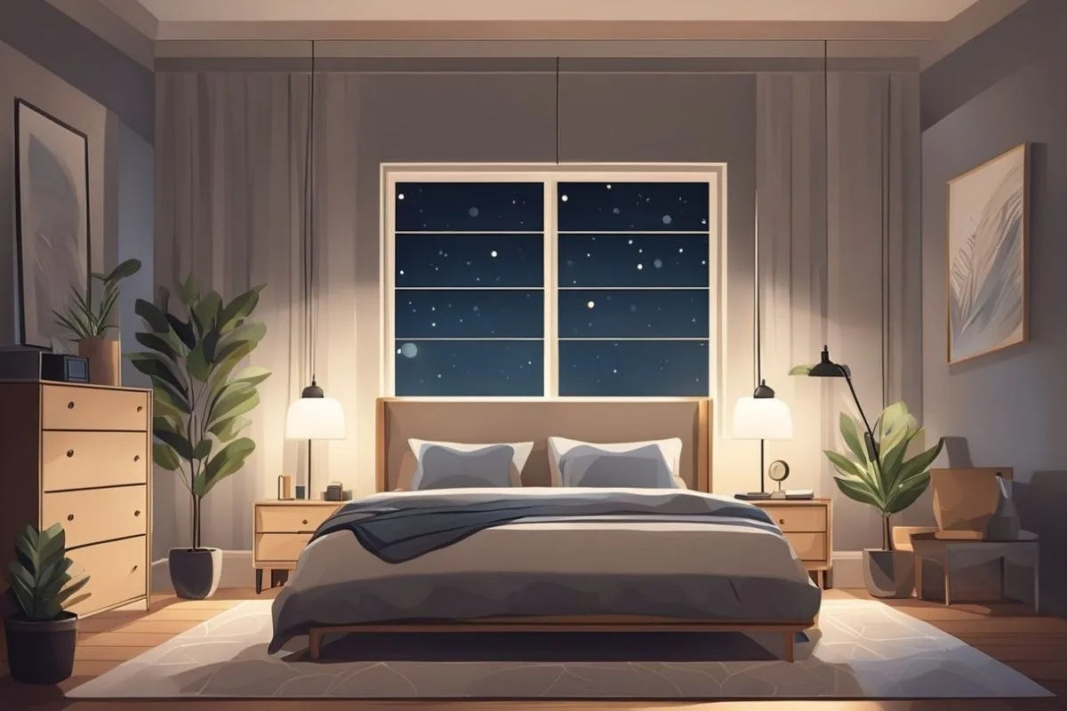 Sleep Hygiene: Expert Recommendations for Better Sleep Quality Cozy sleep space with clean bedding and dim lighting promoting better sleep habits and relaxation before bed