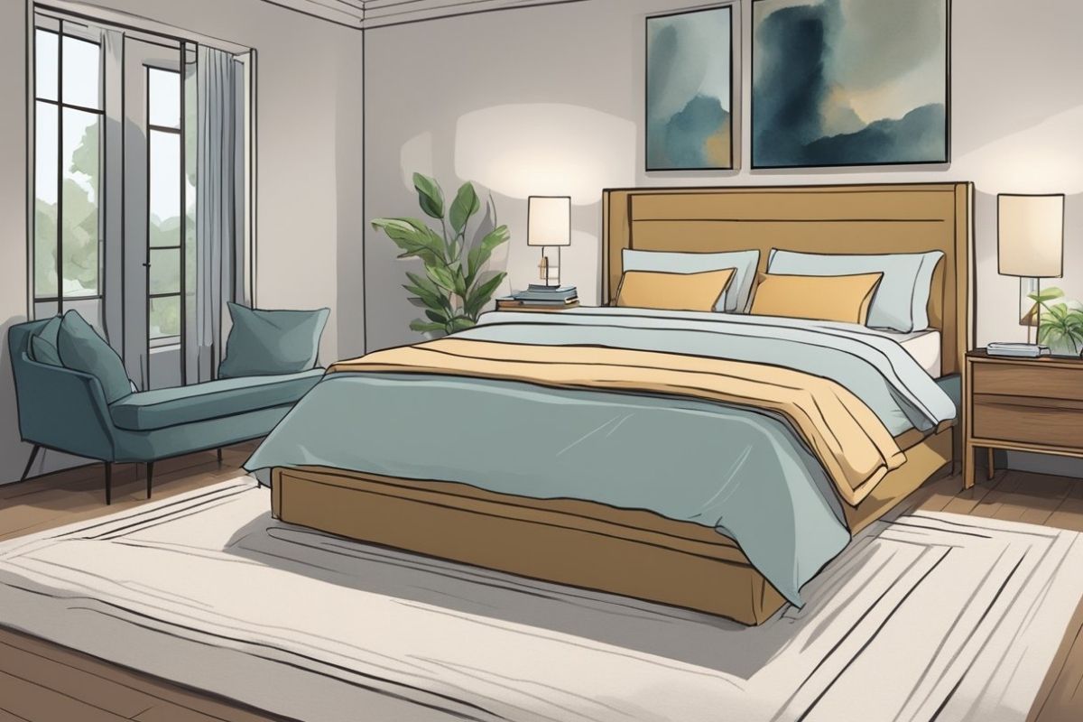 Bright and organized bedroom setup designed to support healthy sleep hygiene and improve nightly sleep quality