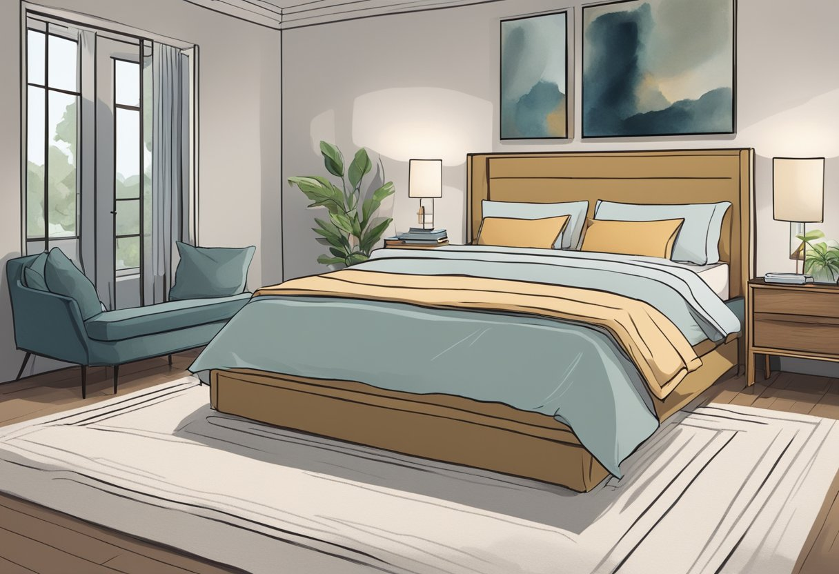 A serene bedroom showcasing good sleep hygiene practices for improved sleep quality.