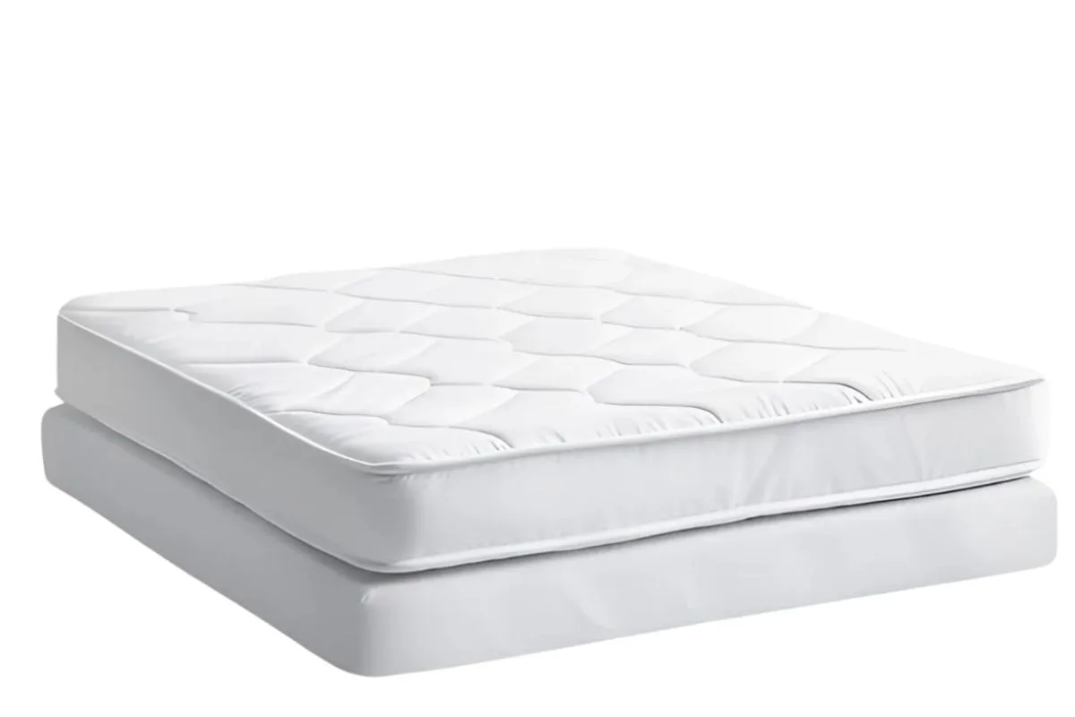Plush hybrid mattress with a soft quilted top illustrating the cushioned comfort and support of hybrid mattress designs