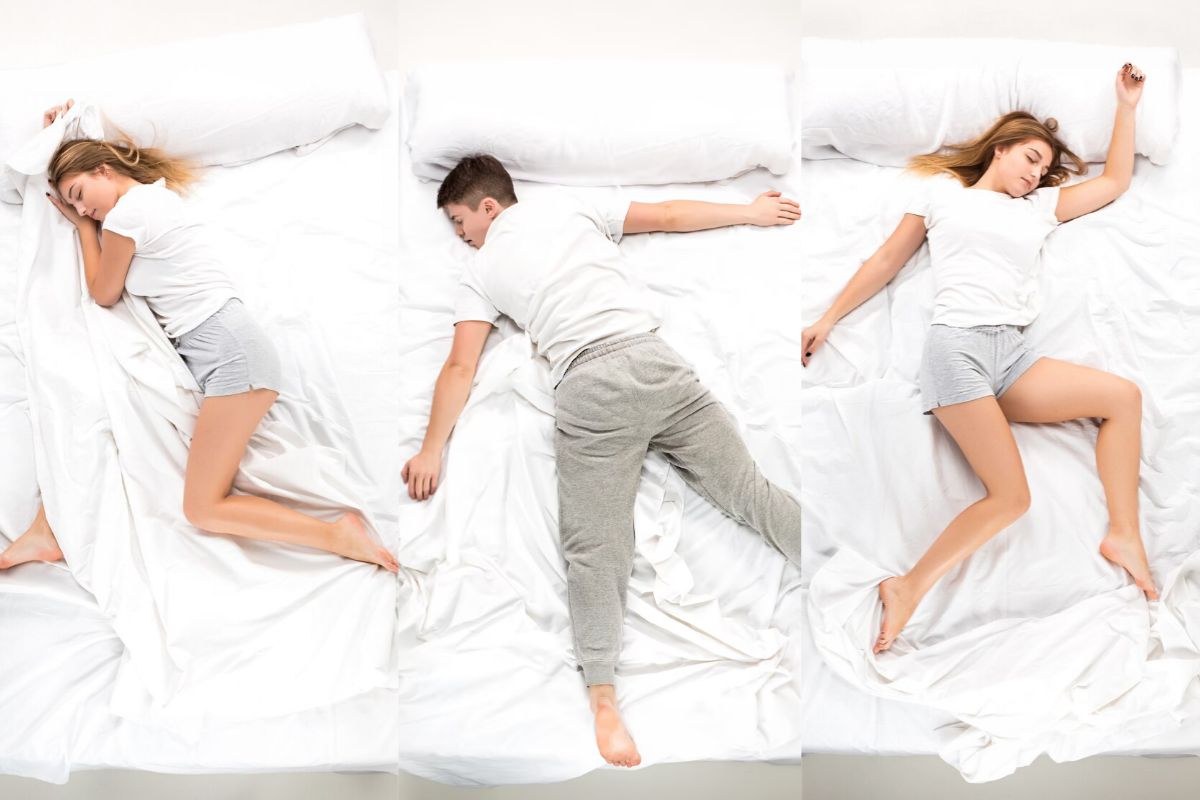 What Is Medium Firm Mattress? Different sleeping positions demonstrating how a medium firm mattress supports side, back, and combination sleepers