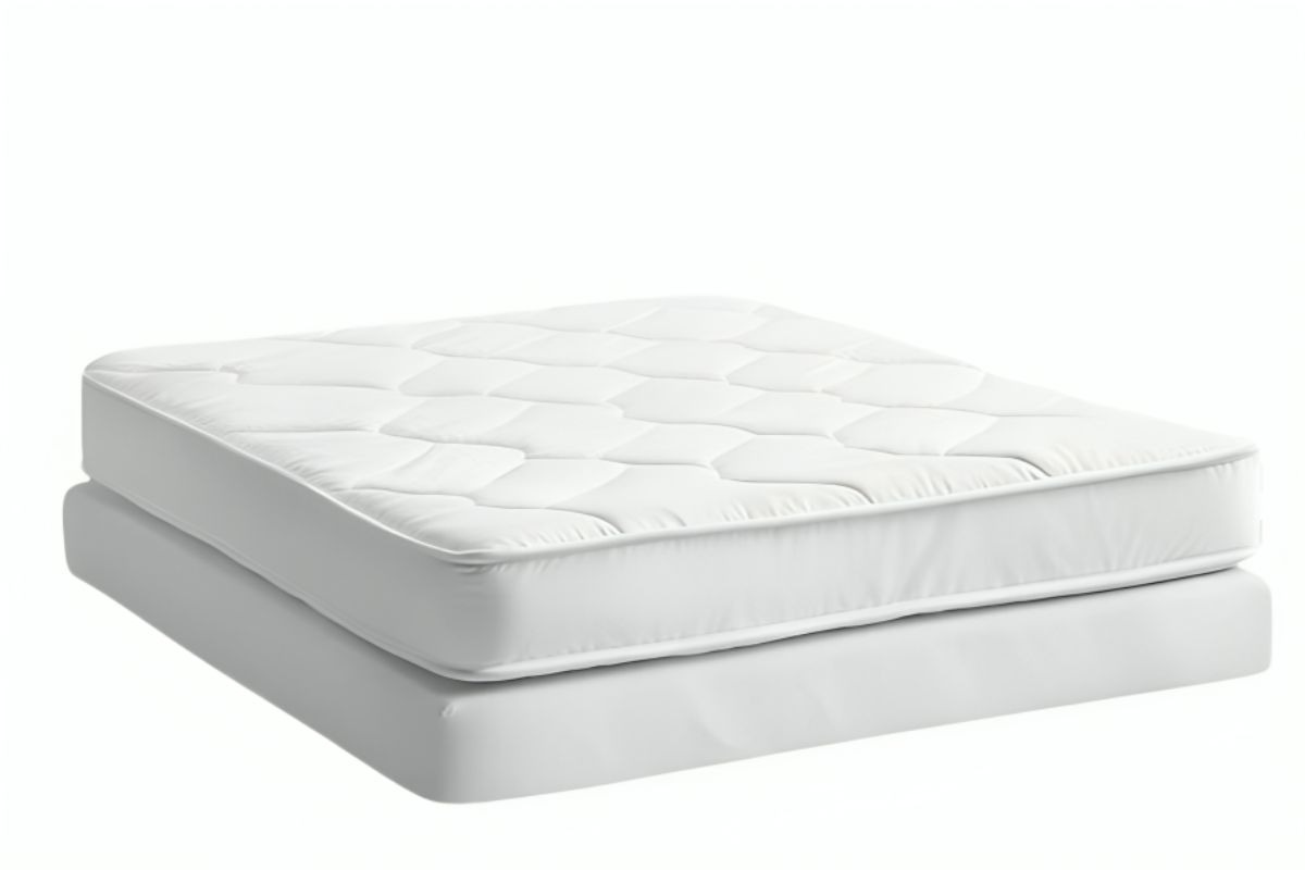 What Is The Difference Between Extra Firm and Ultra Firm Mattresses? Plain white firm mattress illustrating the minimal cushioning often found in ultra firm mattress designs