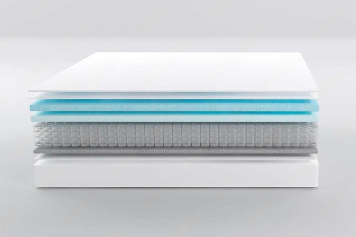 Is a Medium Mattress Good? Layered medium mattress construction showing foam comfort layers and supportive coil base for balanced firmness
