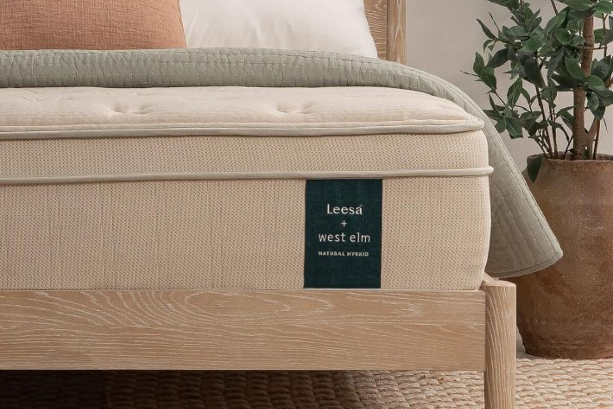A close up of Leesa Natural Hybrid Mattress.