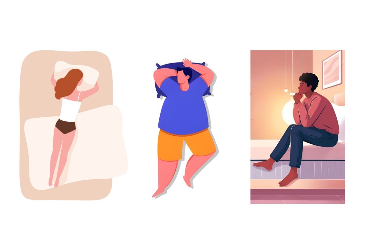 What Is a Medium Soft Mattress? Illustration of different sleeping positions and sleep comfort styles that may benefit from a medium soft mattress feel