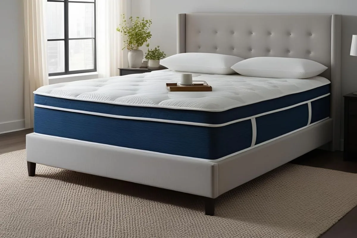 What Is Bed Anatomy? Modern bed setup displaying mattress layers and support base as part of basic bed anatomy and construction