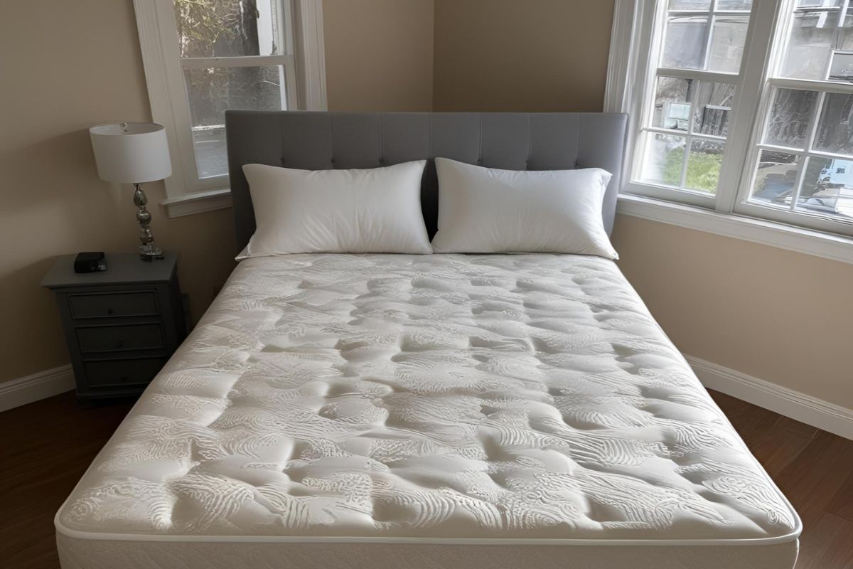 How to Make a Soft Mattress Firmer? Soft mattress on a supportive bed frame showing how a stable foundation can improve mattress firmness and comfort