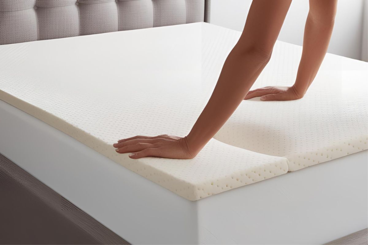 How to Sleep on Soft Mattress Comfortably? Memory foam mattress topper placed on a soft mattress to add firmness and improve sleeping comfort