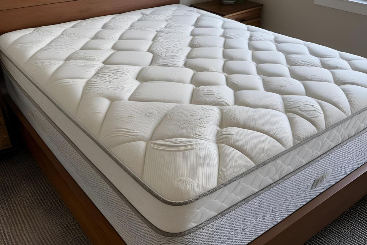 What Are the Signs You Need a New Mattress? Plush mattress with uneven surface and deep indentations indicating wear and reduced support over time