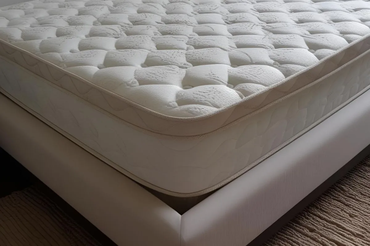 Sagging mattress with visible body impressions showing a common sign that it may be time to replace your mattress