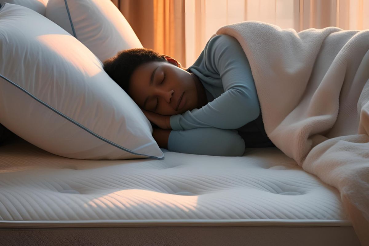 What Is a Soft Mattress Good For? Person sleeping comfortably on a soft mattress showing pressure relief and cozy support for side sleepers