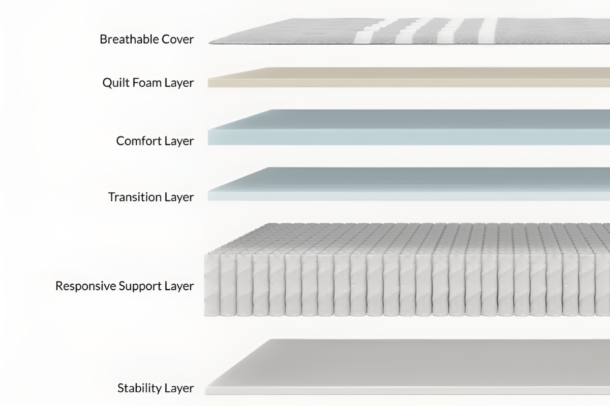 Leesa Plus Hybrid Mattress - Comfort Features