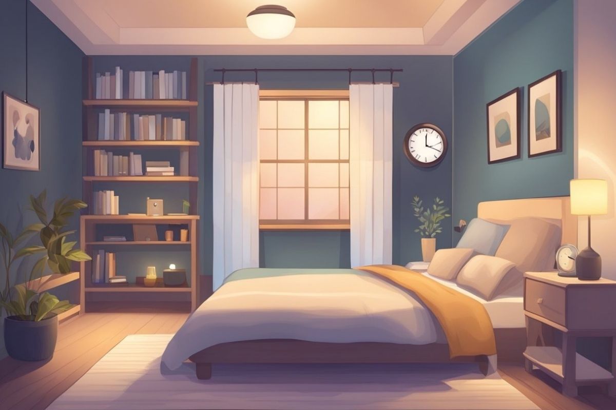 Calm bedroom designed for better sleep hygiene and improved rest during Ozempic treatment