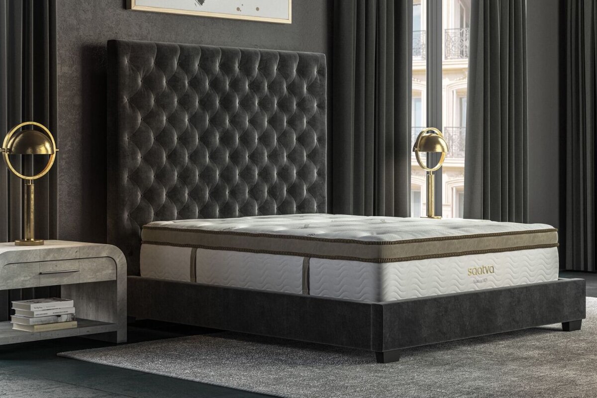 The Saatva HD Mattress in the bedroom.