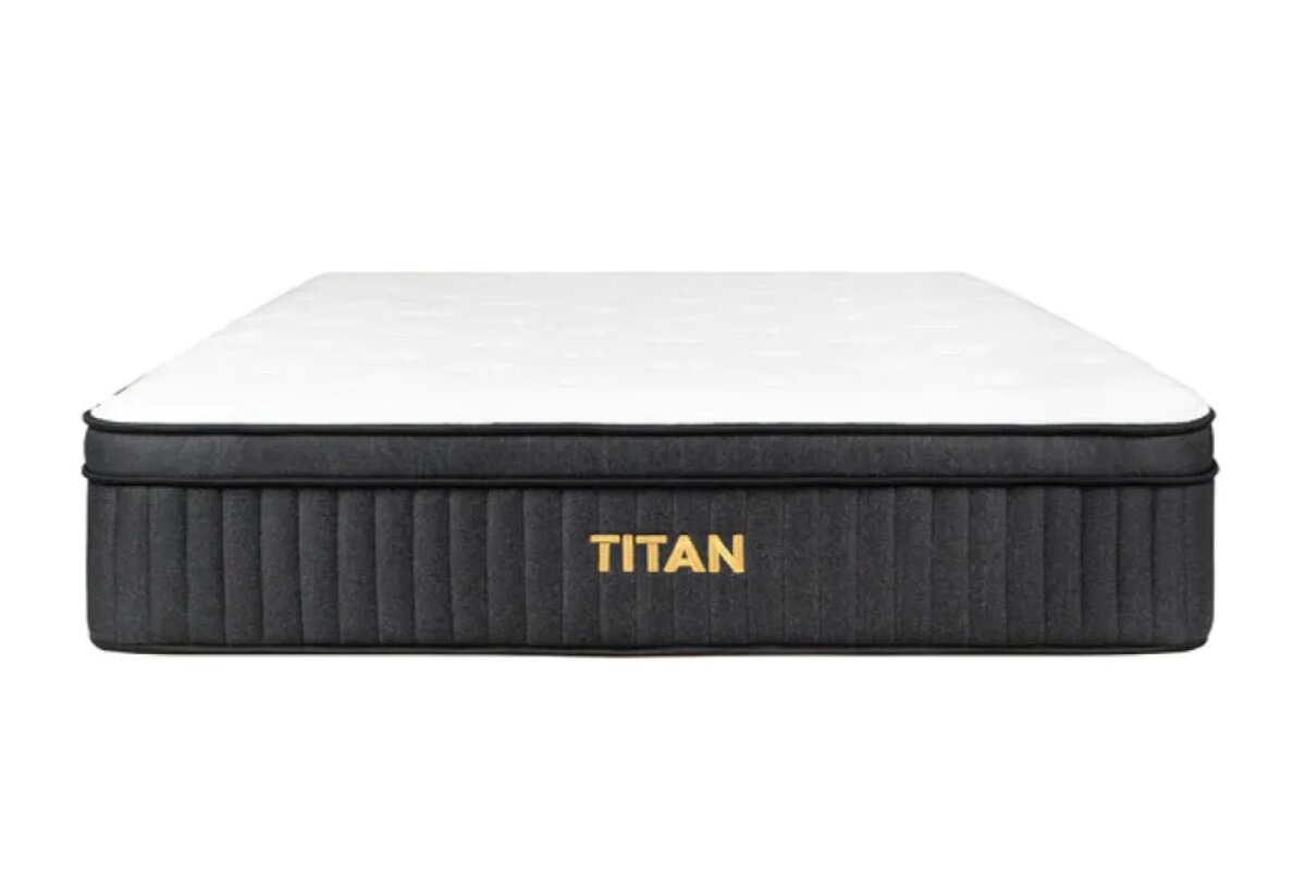 The Titan Plus Luxe mattress in a white background.