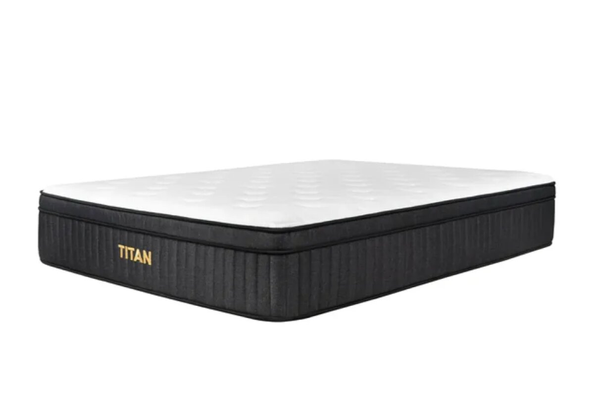 The Titan Plus Luxe mattress in a white background.