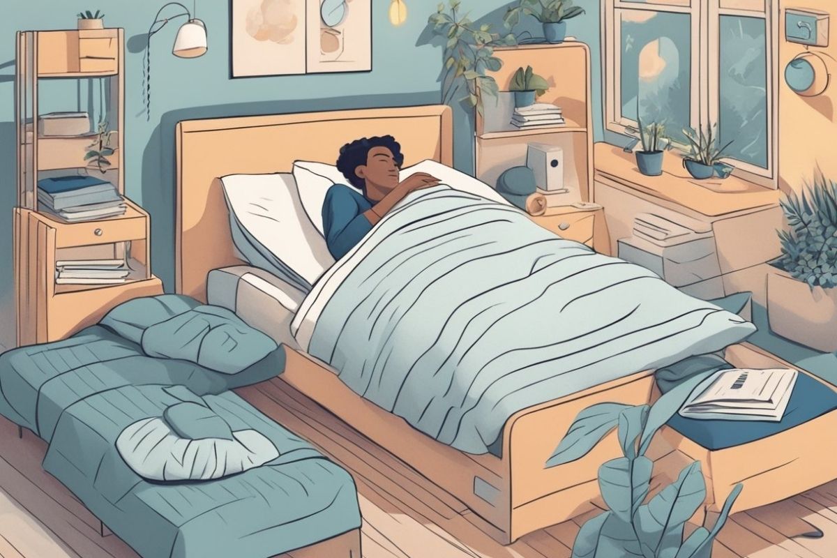Peaceful bedroom scene highlighting a comfortable sleep environment for healthy side sleeping habits