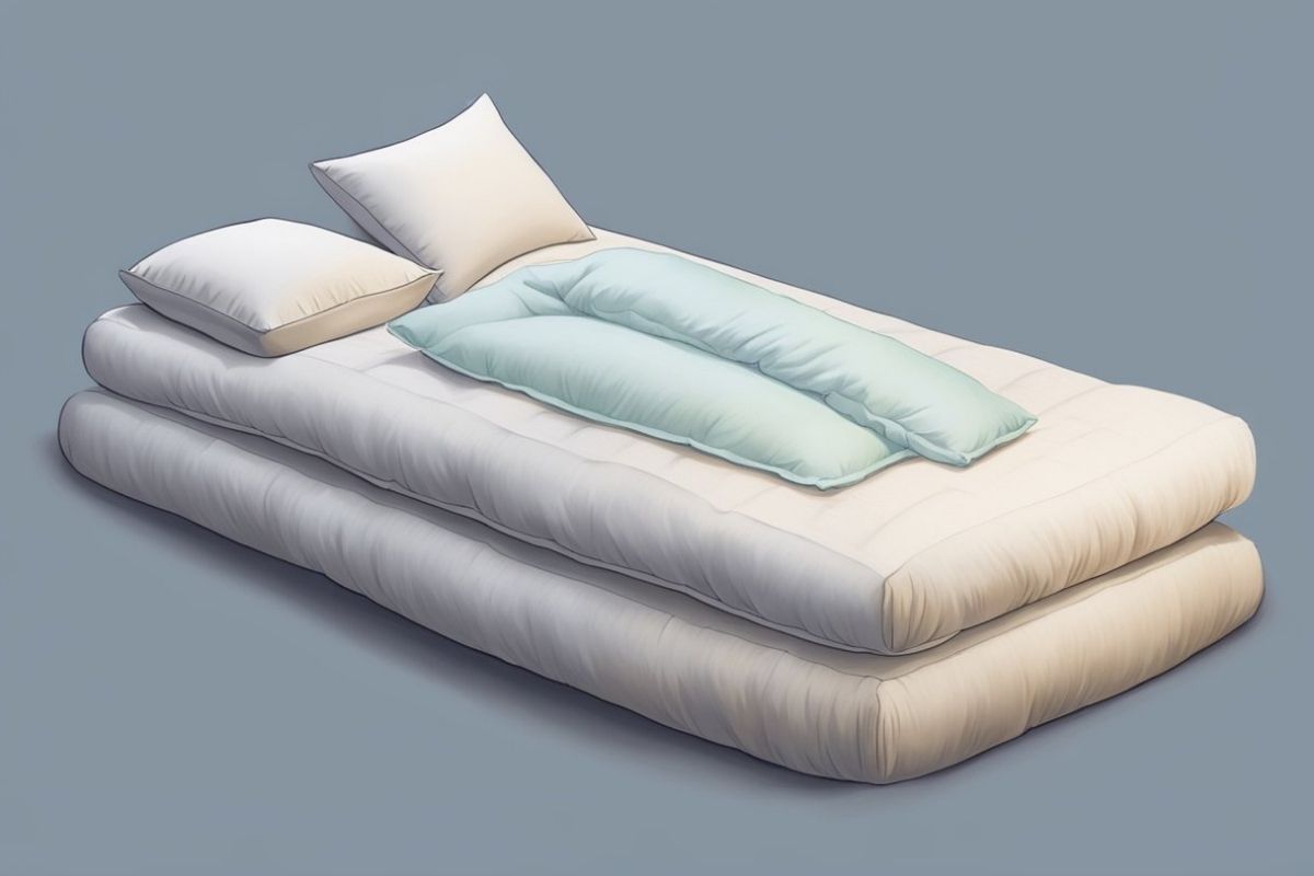 Mattress and pillow setup designed to support proper side sleeping alignment and pressure point relief