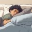 Person sleeping comfortably on their side showing a common side sleeping position for better spinal alignment and pressure relief