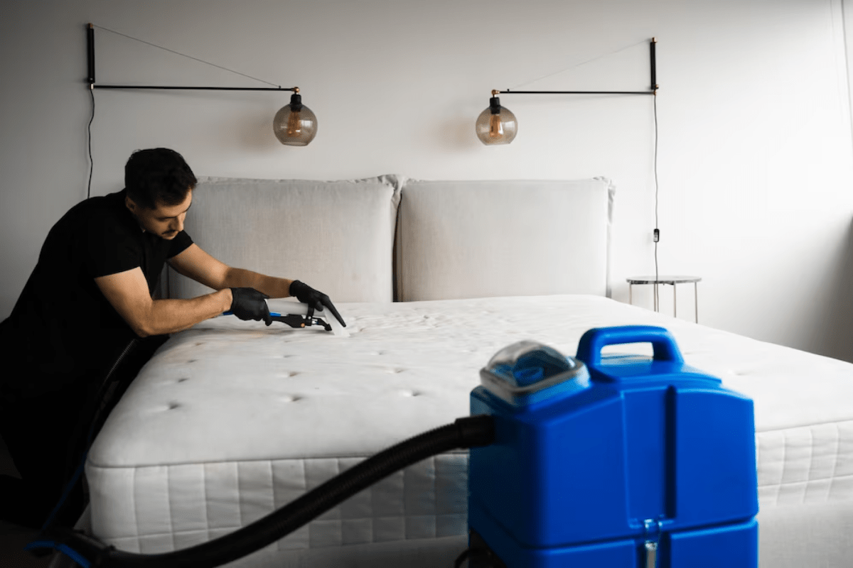 Cleaning the mattress