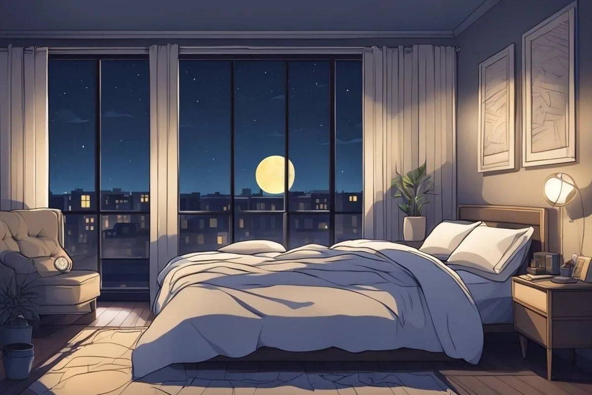 Dementia and Sleep: Understanding the Connection and Improving Rest Quiet nighttime bedroom scene representing the importance of a soothing sleep setup for dementia patients