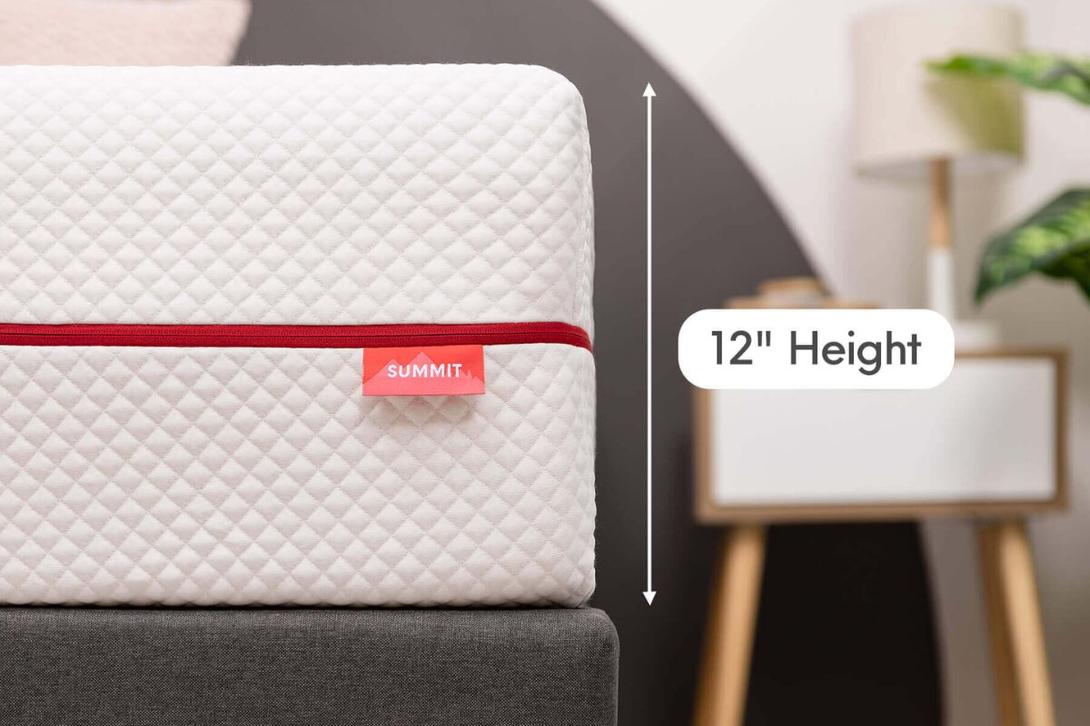 12 inch height of the Douglas Summit Mattress.