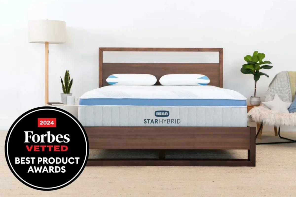 Menopause and Sleep: Tips for Restful Nights During Menopause Bear Star Hybrid mattress featured as a supportive sleep surface, highlighting the role of a quality mattress in improving menopause sleep