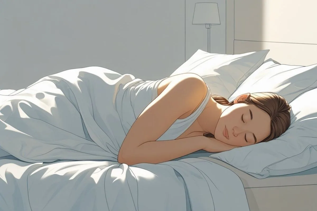Sleeping on Your Stomach: Does it Have Any Negative Effects? Person sleeping on their stomach with minimal pillow support, highlighting the potential impact of stomach sleeping on posture and comfort