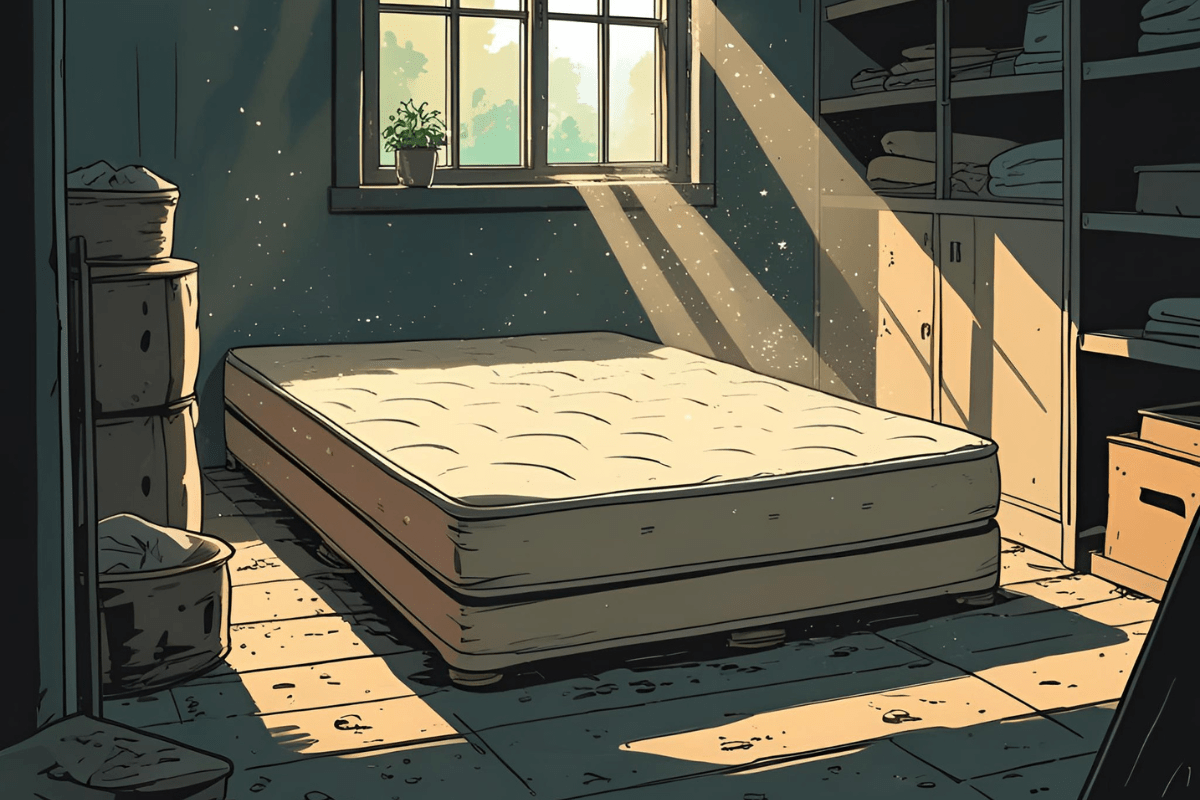 storing a mattress