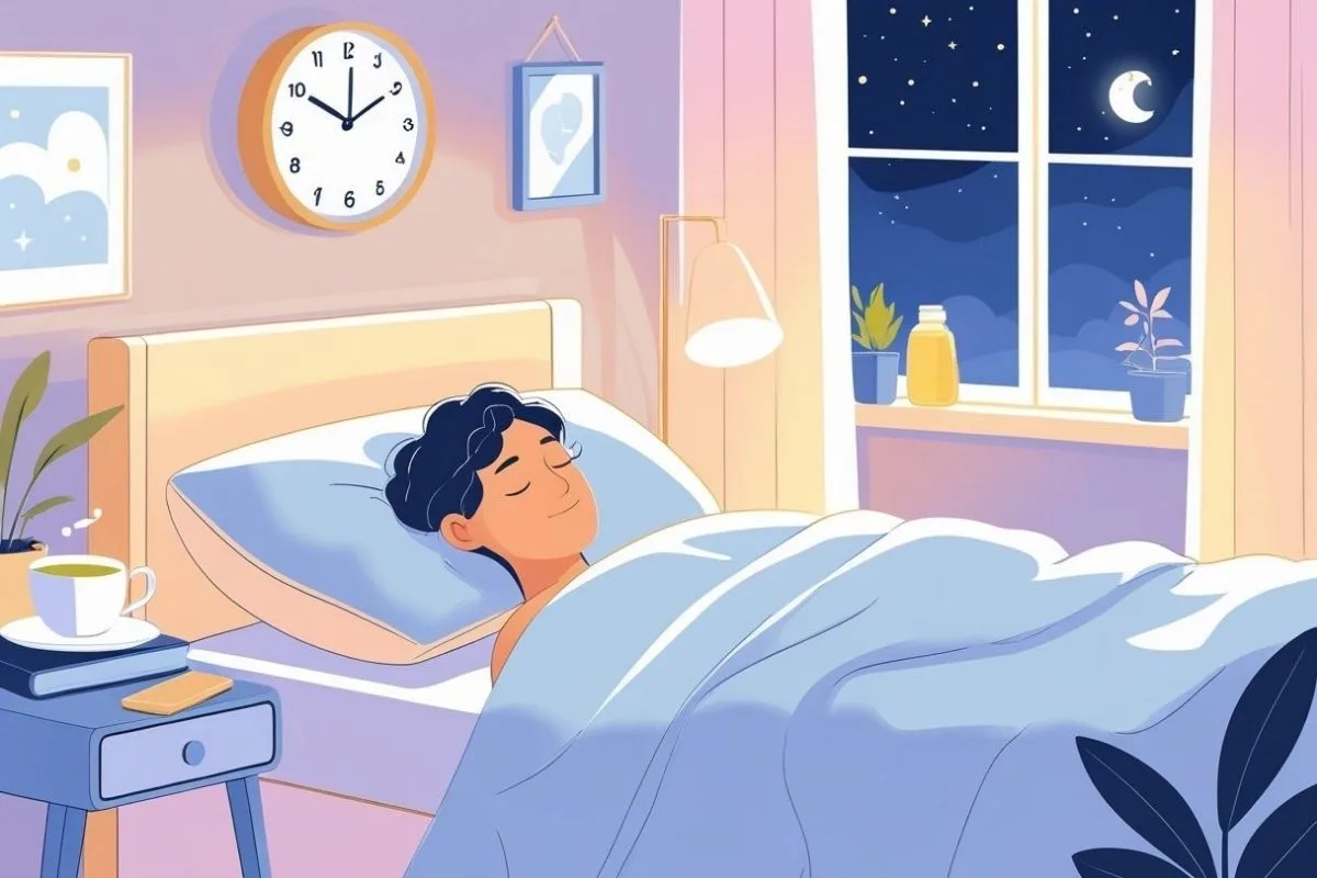 What Happens If You Stay Up All Night? Effects on Body and Mind Person sleeping peacefully in a comfortable bedroom, representing recovery and improved well-being after sufficient sleep
